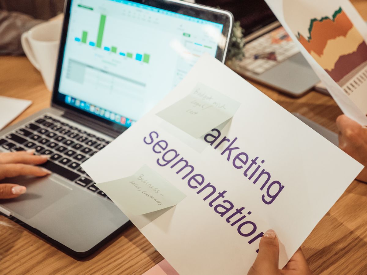 Analysing marketing data on a laptop